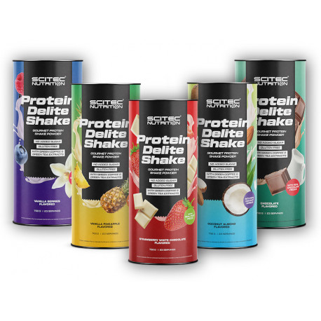 Protein Delite Shake 700g - jahoda-bílá čokoláda