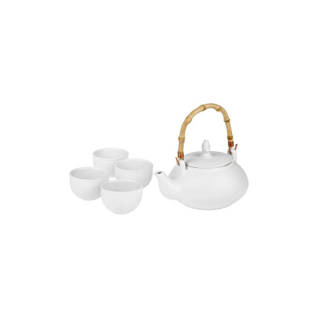 Tamari Porcelánová súprava - rýchlovarná kanvica + 4 misky