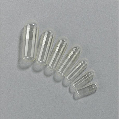 Priehľadné želatínové kapsule veľkosť 3 (veľmi nízka) - 1000 ks
