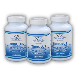 3x Tribulus Terrestris 90% + Vitamín B6 + Zinok 100 kapsúl