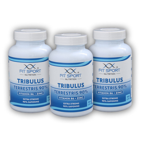 3x Tribulus Terrestris 90% + Vitamín B6 + Zinok 100 kapsúl