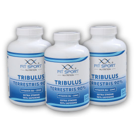 3x Tribulus Terrestris 90% + Vitamín B6 + Zinok 240 kapsúl
