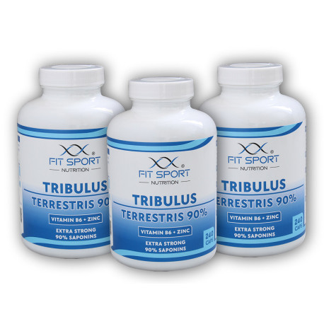 3x Tribulus Terrestris 90% + Vitamín B6 + Zinok 240 kapsúl