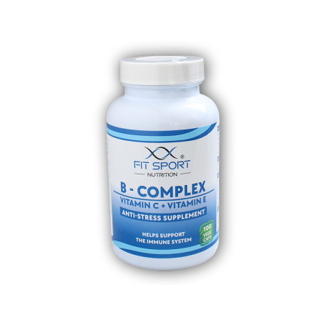 B-komplex + vitamín C + vitamín E 100 vegetariánskych kapsúl