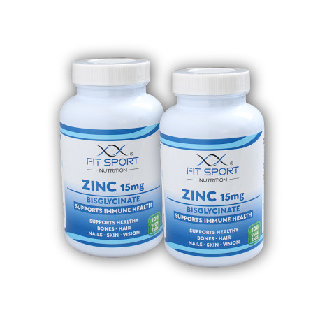 2x Zinok 15mg Bisglycinate 100 vegetariánskych tabliet - Zinok