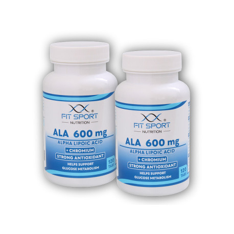 2x ALA 600mg kyselina alfa-lipoová + chróm 120 tabliet - kyselina alfa-lipoová