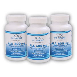 3x ALA 600mg kyselina alfa-lipoová + chróm 120 tabliet - kyselina alfa-lipoová