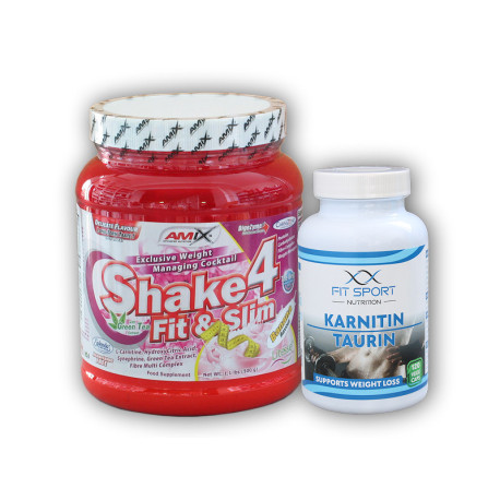 Karnitín Taurín 120cp + Shake4 500g - - jahoda