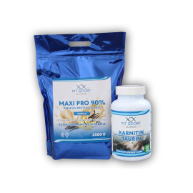 Maxi Pro 90% 2500g + Carnitine Taurine 120 vegetariánske kapsuly - banán