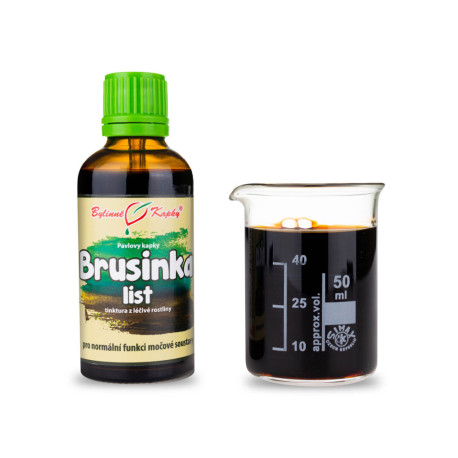 Brusnica obyčajná list kvapky (tinktúra) 50 ml