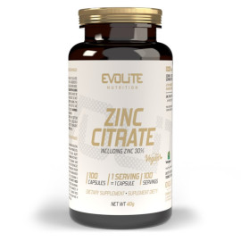Evolite Nutrition Zinc Citrate 100 Vege Capsules