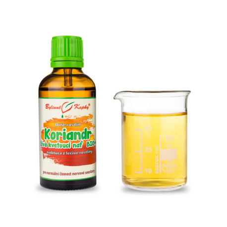 Koriander siaty živá vňať BIO* - Bylinné kvapky (tinktúra) Duša rastlín 50 ml