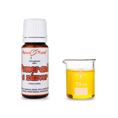 Zázvor-Pomaranč 100% prírodné silice - esenciálny (éterický) olej 10 ml