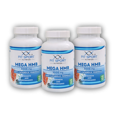 3x Mega HMB 3000mg 120 vegetariánskych kapsúľ