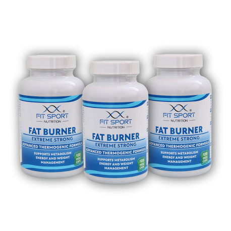 3x Fat Burner Extreme Strong 120 vegetariánskych uzáverov - spaľovač tukov