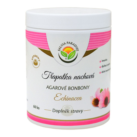 Echinacea – fialové cukríky z agaru s kuhľovníkmi, 60 kusov