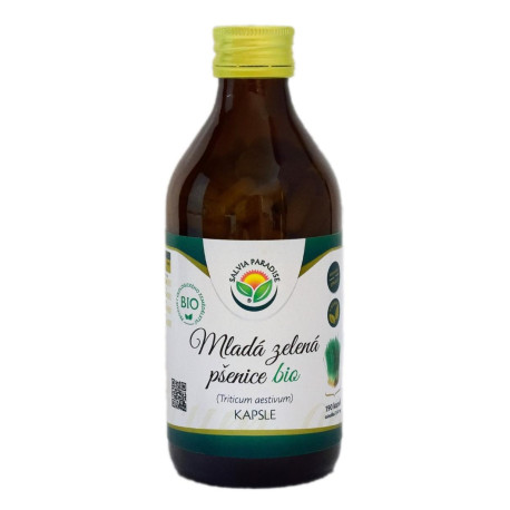 Kapsuly mladej zelenej pšenice BIO 190 ks