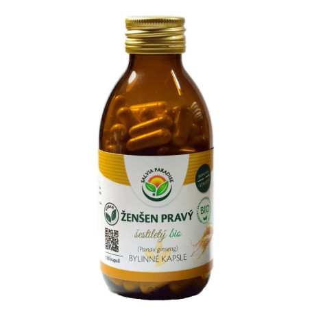 Ženšen 6 rokov starý - ginsengové kapsuly BIO 120 ks