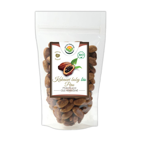 Kakaové bôby nepražené celé neolúpané Peru BIO 250g