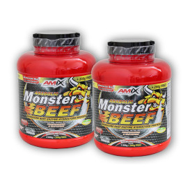 2x Anabolic Monster BEEF 90% proteín 2200g - jahodový banán