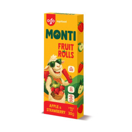 MONTI ovocná trubička jablko & jahoda - 24x30g