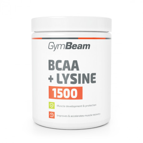 BCAA 1500 + Lyzín - GymBeam - bez príchute - 300 tab.