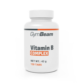 Vitamín B-Komplex - GymBeam - bez príchute - 120 tab.