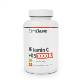 Vitamín C + D3 1000 IU - GymBeam - 90 kaps.
