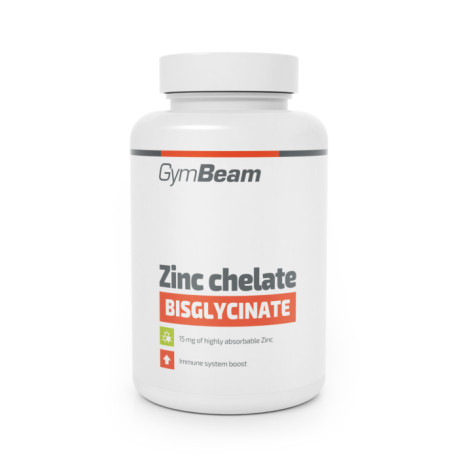 Zinok chelát (bisglycinát) - GymBeam - 180 kaps.