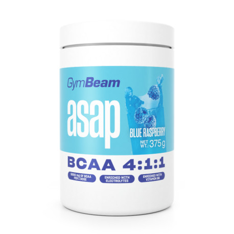 ASAP BCAA - GymBeam - modrá malina - 375 g