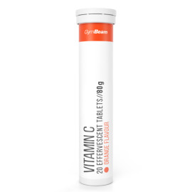 Vitamín C 1000 mg šumivý - GymBeam - pomaranč - 20 tab.