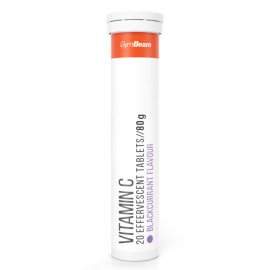 Vitamín C 1000 mg šumivý - GymBeam - čierne ríbezle - 20 tab.