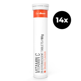 Vitamín C 1000 mg šumivý - GymBeam - čierne ríbezle - 14 x 20 tab