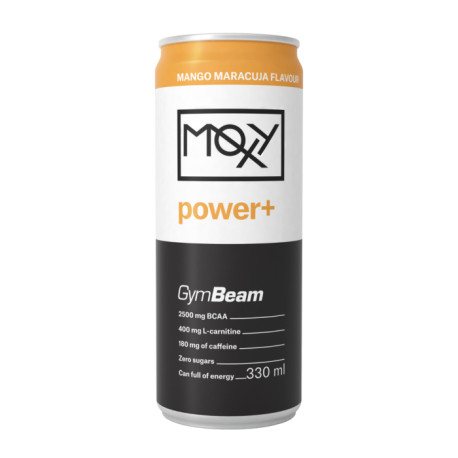 MOXY power+ Energetický nápoj 330 ml - GymBeam - mango marakuja