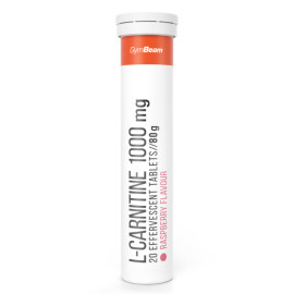 L-karnitín 1000 mg šumivý - GymBeam - malina - 20 tab.