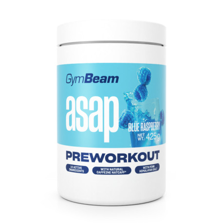ASAP Pre-Workout - GymBeam - modrá malina - 425 g