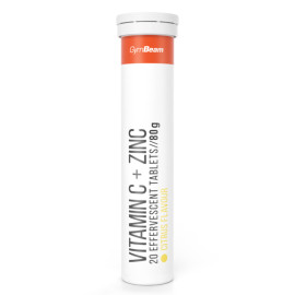 Vitamin C + Zinok šumivý - GymBeam - citrusové ovocie - 20 tab.