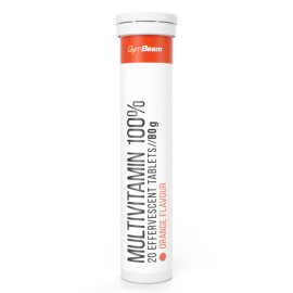 Multivitamín 100% šumivý - GymBeam - pomaranč - 20 tab.