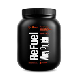 ReFuel Whey Protein - GymBeam - jahoda - 1450 g