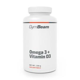 Omega 3 + vitamín D3 - GymBeam - 240 kaps.