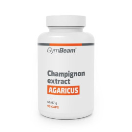 Šampiňón (Agaricus) extrakt s 20% polysacharidov a 10% beta-glukánov - GymBeam - 90 kaps.