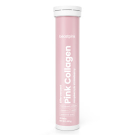 Šumivý Pink Collagen - BeastPink - jahodová malina - 20 tab.