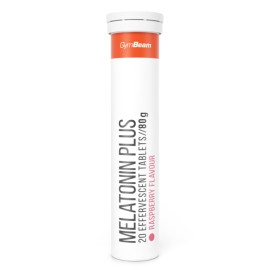 Melatonín Plus šumivý - GymBeam - malina - 80 g
