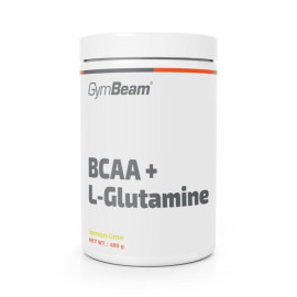 BCAA + L-glutamín – GymBeam - citrón limetka - 480 g