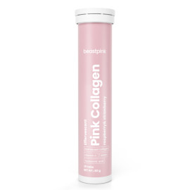Šumivý Pink Collagen - BeastPink - jahodová malina - 20 tab.