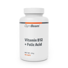 Vitamín B12 + Kyselina listová - GymBeam - 90 kaps.