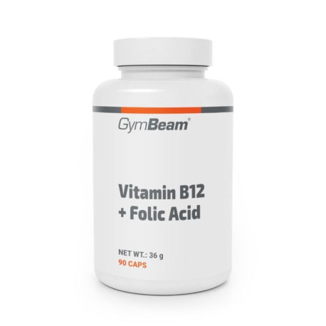 Vitamín B12 + Kyselina listová - GymBeam - 90 kaps.