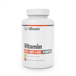 Vitamín D3+K1+K2 Forte - GymBeam - 120 kaps.