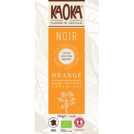 Bio čokoláda horká s pomarančovou silicou KAOKA 100g
