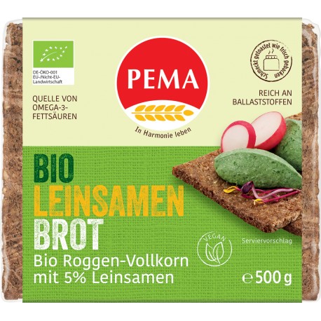 Žitný chlieb s ľanovým semienkom PEMA 500g trvanlivý